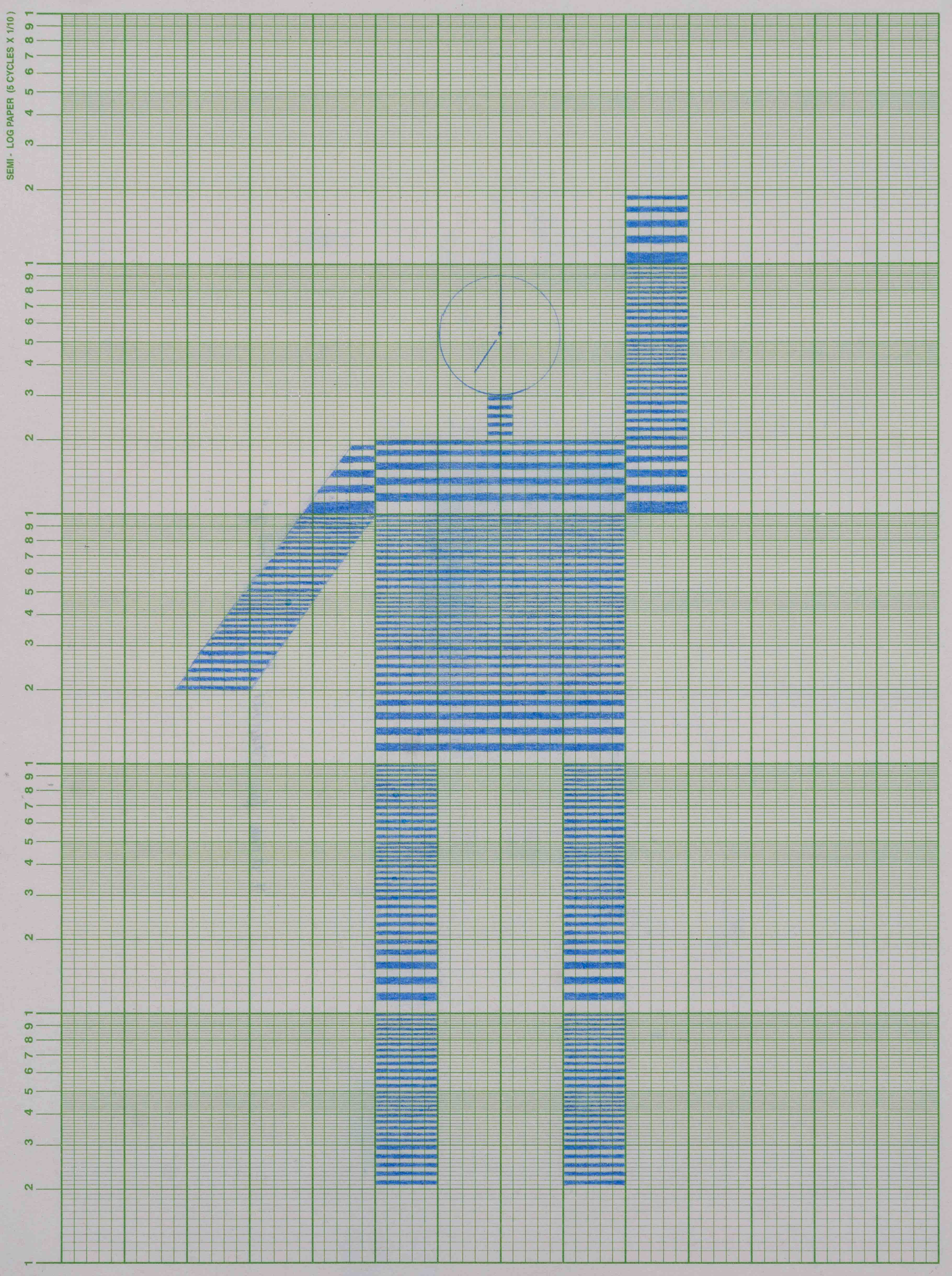 Koyal Raheja, pencil drawing on graph paper, contemporary